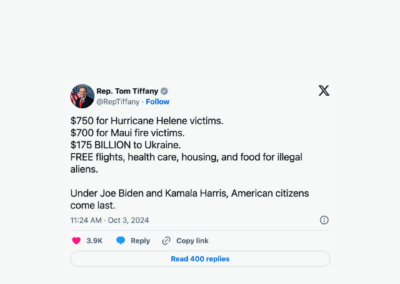 Rep. Tom Tiffany: In Biden’s Disasters, Migrants Come First, Americans Come Last